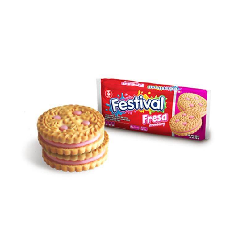 Galletas Festival Fresa Pack 12 units - Noel Strawberry Biscuits