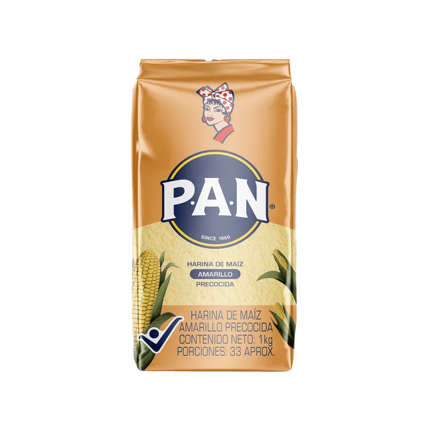 Harina de Maíz Amarillo Harina P.A.N 1kg - Yellow Corn Flour for Arepas and Empanadas